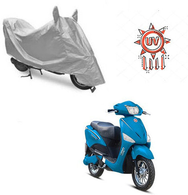 DeepShakshi AUTOMOTIVE Waterproof Two Wheeler Cover for Hero(Electric Optima, Silver)