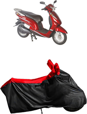 Autofly Waterproof Two Wheeler Cover for Avon(E Scoot, Red, Black)