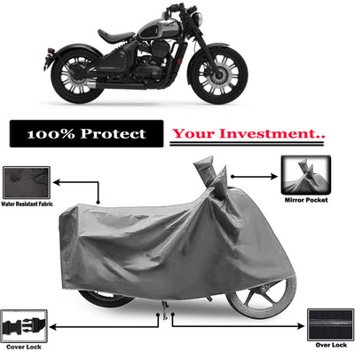 Amexride Two Wheeler Cover for JAWA(Forty Two, Grey)