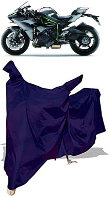 Amexride Two Wheeler Cover for Kawasaki(Ninja H2R, Blue)