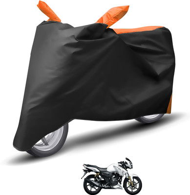 Caronix Waterproof Two Wheeler Cover for TVS(Apache RTR 180, Orange)