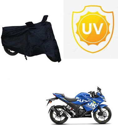 MMSSTAR Waterproof Two Wheeler Cover for Suzuki(Gixxer SF, Black)