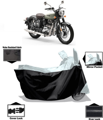 Amexride Two Wheeler Cover for Royal Enfield(Classic 350, White)