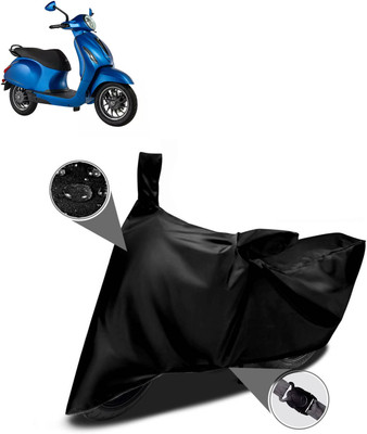 DeepShakshi AUTOMOTIVE Waterproof Two Wheeler Cover for Bajaj(Chetak, Black)