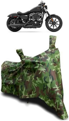 ATBROTHERS Waterproof Two Wheeler Cover for Harley Davidson(Iron 883, Multicolor, Green)