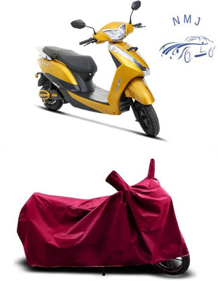 NMJ Waterproof Two Wheeler Cover for Ampere(Magnus Pro, Maroon)