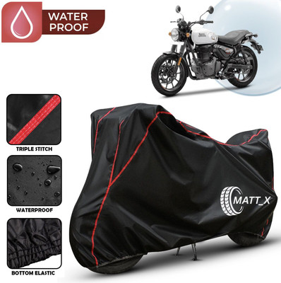MATT_X Waterproof Two Wheeler Cover for Royal Enfield(Hunter 350, Multicolor, Black, Red)
