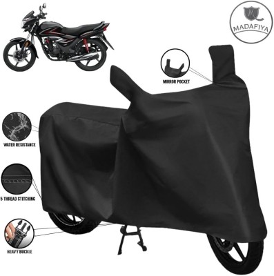 MADAFIYA Waterproof Two Wheeler Cover for Honda(CB Shine, Black)