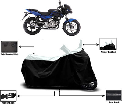 Amexride Two Wheeler Cover for Bajaj(Pulsar 180 DTS-i, White)