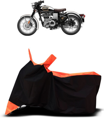 VESMEI Two Wheeler Cover for Royal Enfield(Classic Squadron BS6, Orange)