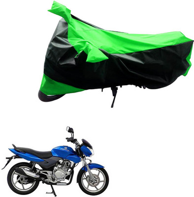 Mdstar Waterproof Two Wheeler Cover for Bajaj(DTS-i, Black, Green)