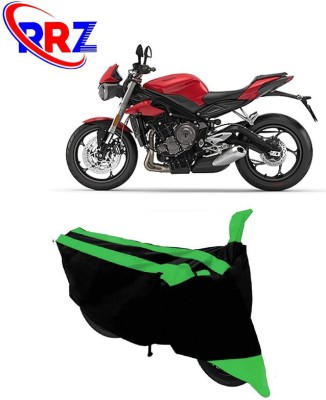 RRZ Waterproof Two Wheeler Cover for Triumph(Street Triple, Black, Green)