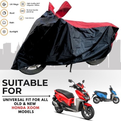 MADAFIYA Two Wheeler Cover for Hero(Scooty, Black, Red)