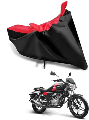 KEDIT Two Wheeler Cover for Bajaj(V12, Red, Black)