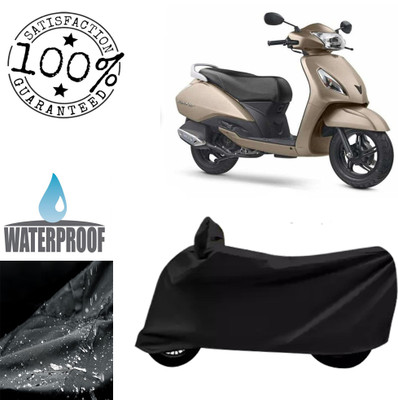 Autoinnovation Waterproof Two Wheeler Cover for TVS(Jupiter 125, Black)