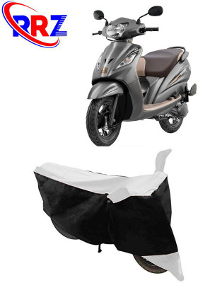 RRZ Waterproof Two Wheeler Cover for TVS(Wego, Black, White)