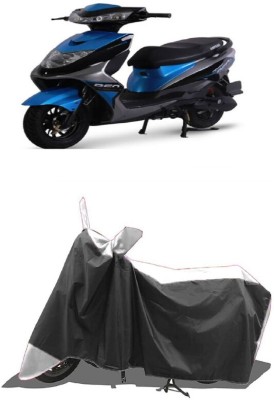 SUGASHRI Waterproof Two Wheeler Cover for Ampere(REO, White, Black)