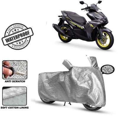 Autoinnovation Waterproof Two Wheeler Cover for Yamaha(Aerox 155 Maxi, Silver)