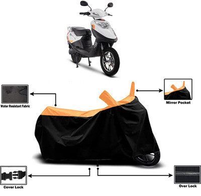 Amexride Two Wheeler Cover for Hero Electric(Electric Flash BS6, Orange)