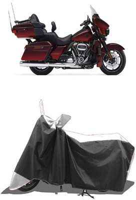 SUGASHRI Waterproof Two Wheeler Cover for Harley Davidson(CVO Limited, White, Black)
