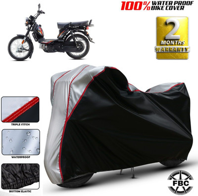 AUTOCAD Waterproof Two Wheeler Cover for TVS(XL 100, Black, Silver)