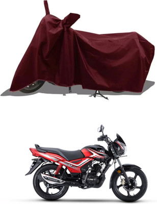 WMIZEXA Waterproof Two Wheeler Cover for Universal For Bike(Star City, Maroon)