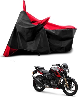 AASHTIK MART Two Wheeler Cover for Universal For Bike(Apache RTR 200 4V, Red, Black)