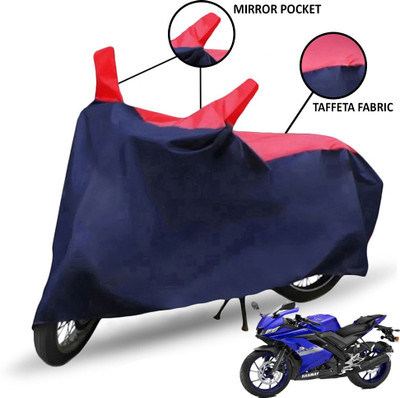 MMSSTAR Waterproof Two Wheeler Cover for Yamaha(R15 V3, Red, Blue)