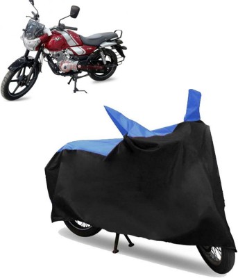 ROYAL AUTO MART Two Wheeler Cover for Bajaj(V12, Black, Blue)