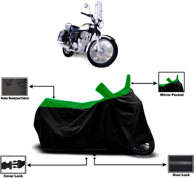 Amexride Two Wheeler Cover for Royal Enfield(Machismo 350, Green)
