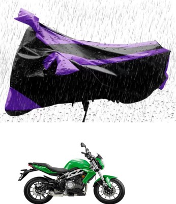 RONISH Waterproof Two Wheeler Cover for Benelli(TNT 300, Purple, Black)