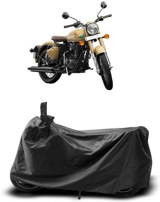 AASHTIK MART Two Wheeler Cover for Royal Enfield(Bullet 350 New BS6, Black)