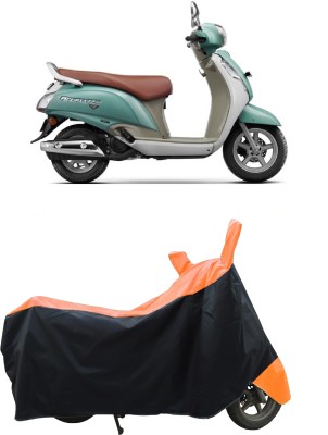 Coxtor Waterproof Two Wheeler Cover for Suzuki(Access 125, Orange)