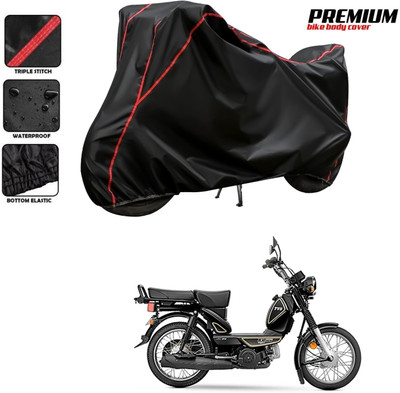 CODOKI Waterproof Two Wheeler Cover for TVS(XL 100 Heavy Duty BS6, Black, Red)
