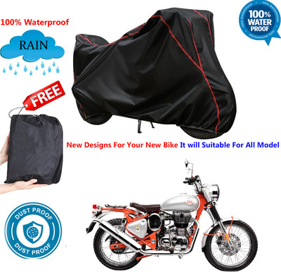 OliverX Waterproof Two Wheeler Cover for Royal Enfield(Bullet, Black)