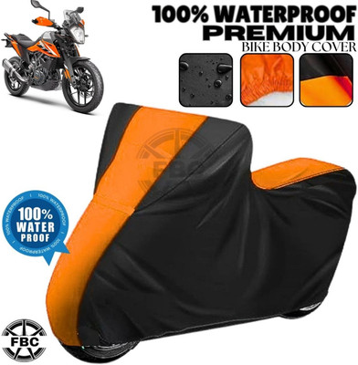 AUTOCAD Waterproof Two Wheeler Cover for KTM(250 Duke, Black, Orange)
