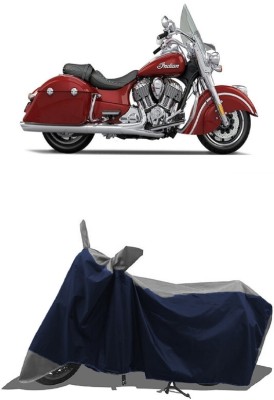 SUGASHRI Waterproof Two Wheeler Cover for Indian(Springfield, Grey, Blue)