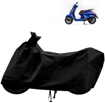 Horseyaart Waterproof Two Wheeler Cover for Bajaj(Chetak, Black)
