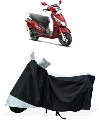Tricway Two Wheeler Cover for Hero(Duet LX 110CC, White)