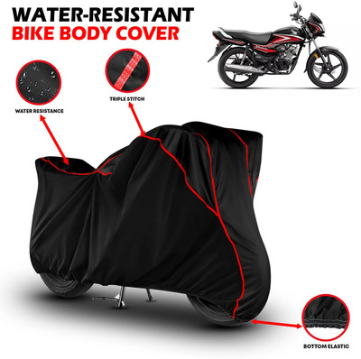 GKG Waterproof Two Wheeler Cover for Honda(Shine, Black, Red)