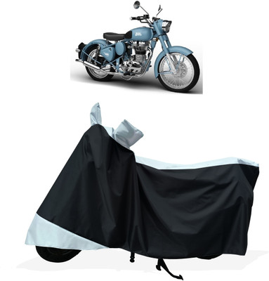 Tricway Two Wheeler Cover for Royal Enfield(Classic Squadron BS6, White)