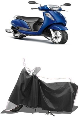 SUGASHRI Waterproof Two Wheeler Cover for Suzuki(Access 125, White, Black)