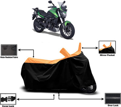Amexride Two Wheeler Cover for Bajaj(Dominar, Orange)