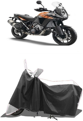 SUGASHRI Waterproof Two Wheeler Cover for KTM(1050 Adventure BS6, White, Black)
