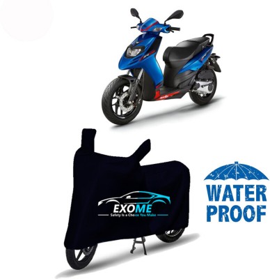 EXOME Waterproof Two Wheeler Cover for Aprilia(SR 125, Black)