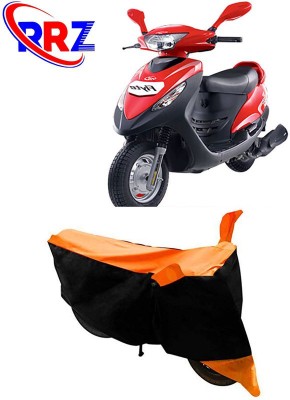 RRZ Waterproof Two Wheeler Cover for Mahindra(Flyte, Black, Orange)