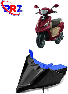 RRZ Waterproof Two Wheeler Cover for TVS(Zest, Black, Blue)