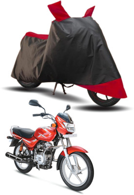 KEDIT Two Wheeler Cover for Bajaj(CT 100, Red, Black)