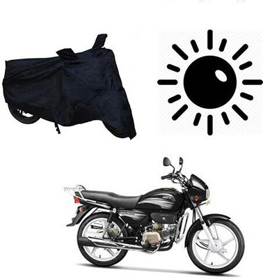 SK AUTO Waterproof Two Wheeler Cover for Hero(Splendor Plus, Black)