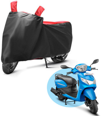 sowelar Waterproof Two Wheeler Cover for Hero(Pleasure, Black, Red)